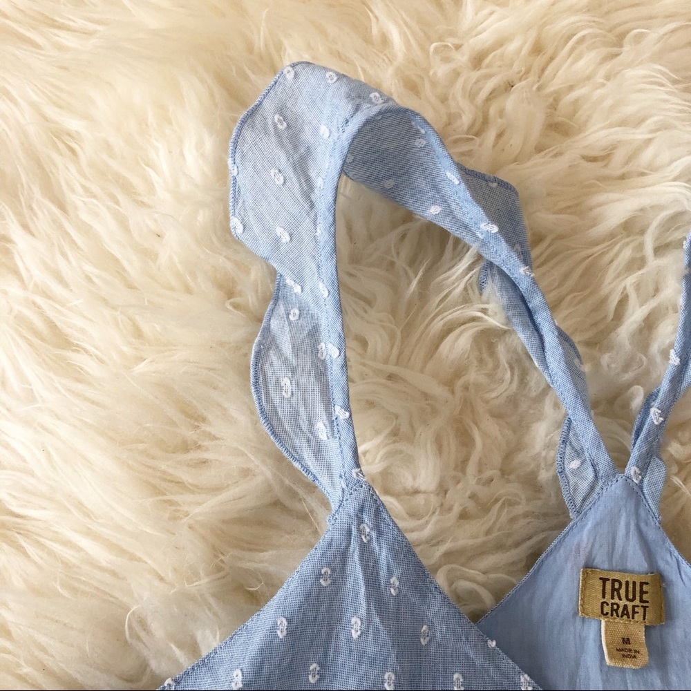 True Craft Racerback Ruffled Blouse Size M - Picture 2 of 8